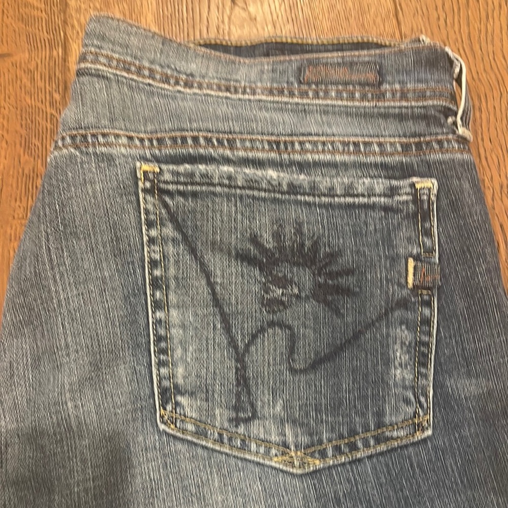Citizens of Humanity bootcut embroidered pocket jeans, size 32